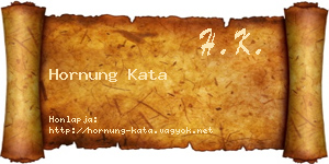 Hornung Kata névjegykártya